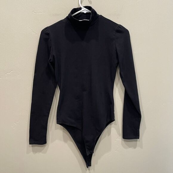 Reformation Jeans Turtleneck Bodysuit in Black - Size: XS - Picture 1 of 6